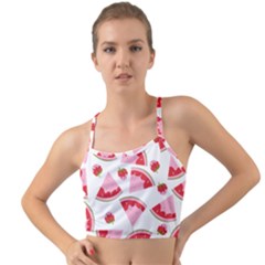 Pink Watermeloon Mini Tank Bikini Top by Sapixe