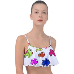 Fish Fishes Marine Life Swimming Water Frill Bikini Top by Sapixe