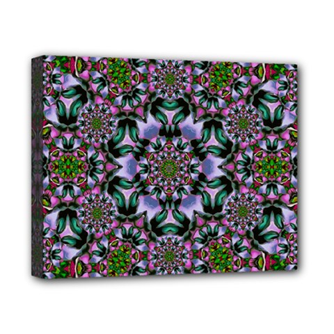 Tropical Blooming Forest With Decorative Flowers Mandala Canvas 10  X 8  (stretched) by pepitasart