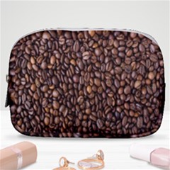 Coffee Beans Food Texture Make Up Pouch (small) by artworkshop
