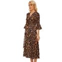 Coffee Beans Food Texture Midsummer Wrap Dress View2