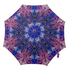 Magenta On Cobalt Hook Handle Umbrellas (medium) by kaleidomarblingart