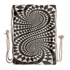 Retro-form-shape-abstract Drawstring Bag (large) by Jancukart