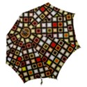 Squares-colorful-texture-modern-art Hook Handle Umbrellas (Medium) View2