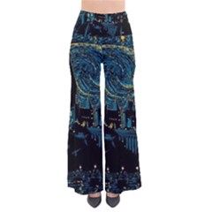 Cartoon Starry Night Vincent Van Gofh So Vintage Palazzo Pants by Jancukart