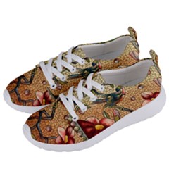 Flower Cubism Mosaic Vintage Women s Lightweight Sports Shoes by Jancukart