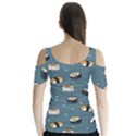 Sushi Pattern Butterfly Sleeve Cutout Tee  View2