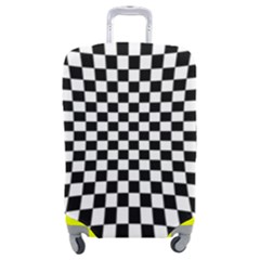 Illusion Checkerboard Black And White Pattern Luggage Cover (medium) by Zezheshop