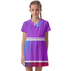 Pattern Banner Set Dot Abstract Kids  Asymmetric Collar Dress by Jancukart