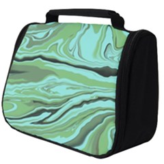 Waves Marbled Abstract Background Full Print Travel Pouch (big) by Amaryn4rt
