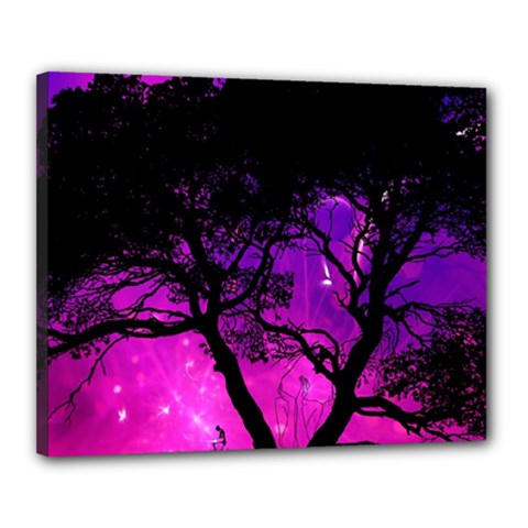 Tree Men Space Universe Surreal Canvas 20  X 16  (stretched) by Amaryn4rt
