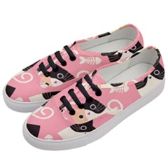 Cat Pattern Backgroundpet Women s Classic Low Top Sneakers by Amaryn4rt
