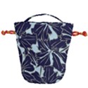 Floral Print Art Pattern Design Drawstring Bucket Bag View2