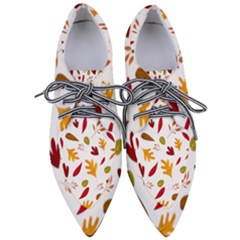 Leaves Fall Autum Colors Season Pointed Oxford Shoes by Amaryn4rt