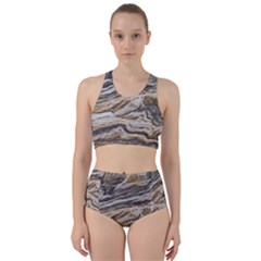 Texture Marble Abstract Pattern Racer Back Bikini Set by Amaryn4rt