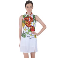 Strawberries Berry Strawberry Leaves Women s Sleeveless Polo Tee by Wegoenart