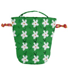 Flowers Art Pattern Floral Drawstring Bucket Bag by artworkshop