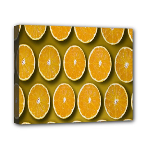 Orange Slices Cross Sections Pattern Canvas 10  X 8  (stretched) by artworkshop