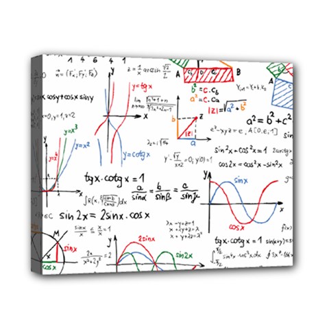 Math Formula Pattern Canvas 10  X 8  (stretched) by Wegoenart