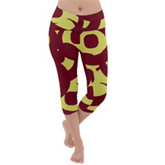 Illustration Art Pattern Design Painting- Lightweight Velour Capri Yoga Leggings by Wegoenart