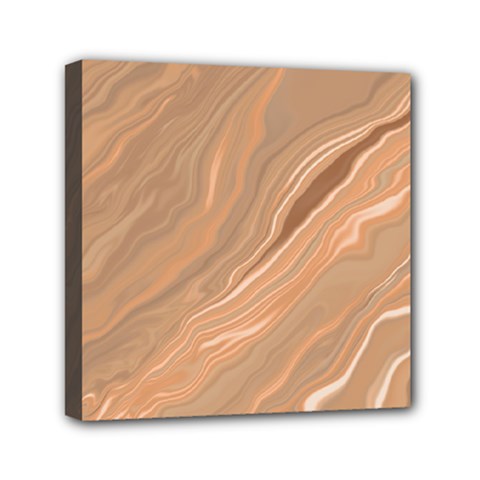 Abstract Marble Effect Earth Stone Texture Mini Canvas 6  X 6  (stretched) by Wegoenart