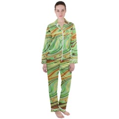 Art Background Abstract Pattern Texture Satin Long Sleeve Pajamas Set by Wegoenart