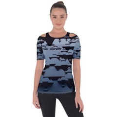 Illustration Background Pattern Modernart Shoulder Cut Out Short Sleeve Top by Wegoenart