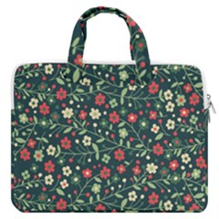 Flowering-branches-seamless-pattern Macbook Pro 16  Double Pocket Laptop Bag  by Zezheshop