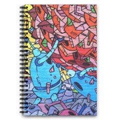 Graffiti-wall-mural-painting-arts 5 5  X 8 5  Notebook by Simbadda