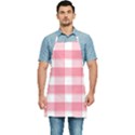 Pink and white plaids Kitchen Apron View1