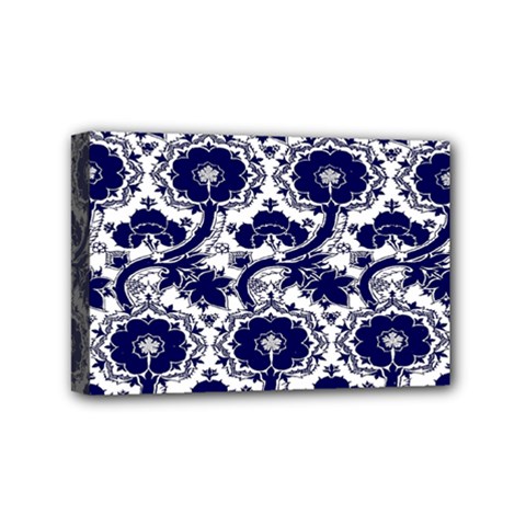 Blue Lace Decorative - Pattern 14th And 15th Century - Italy Vintage Mini Canvas 6  X 4  (stretched) by ConteMonfrey
