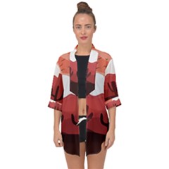 Artistic Digital Landscape Art Open Front Chiffon Kimono by Wegoenart