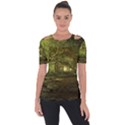 Nature Greenforest Trees Tree Landscape Shoulder Cut Out Short Sleeve Top View1