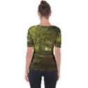Nature Greenforest Trees Tree Landscape Shoulder Cut Out Short Sleeve Top View2