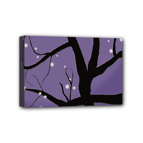Moon Night Fantasy Dark Love Mini Canvas 6  X 4  (stretched) by Wegoenart