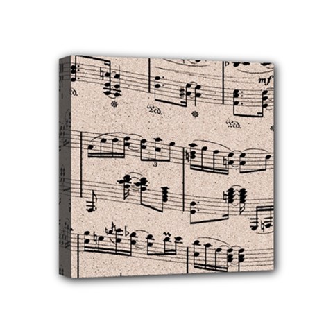 Art Vintage Music Paper Background Design Mini Canvas 4  X 4  (stretched) by Wegoenart