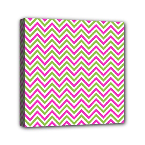 Mave,chevron,white,navi,purple Mini Canvas 6  X 6  (stretched) by nateshop