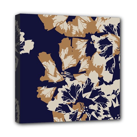 Illustration Abstract Flower Background Pattern Mini Canvas 8  X 8  (stretched) by Wegoenart