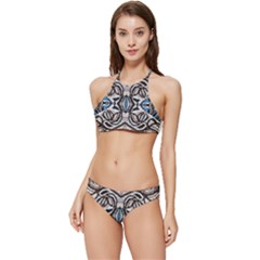 Embroidered Symmetry Banded Triangle Bikini Set by kaleidomarblingart