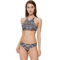 Liberty Inspired Embroidery Iv Banded Triangle Bikini Set by kaleidomarblingart