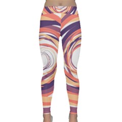 Illustration Colorful Yellow Purple Orange Classic Yoga Leggings by Wegoenart