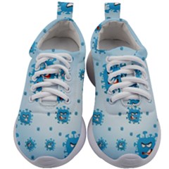 Illustration Virus Pattern Kids Athletic Shoes by Wegoenart