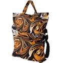 Illustration Abstract Pattern Modern Art Design Fantasy Surreal Fold Over Handle Tote Bag View2