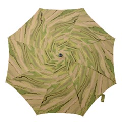 Green Pattern Texture Marble Hook Handle Umbrellas (small) by Wegoenart
