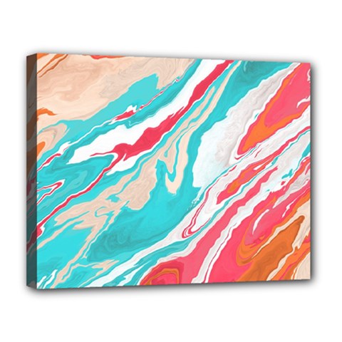 Stone Marble Texturw Pattern Canvas 14  X 11  (stretched) by Wegoenart