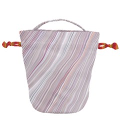 Illustration Marble Texture Marble Painting Stone Drawstring Bucket Bag by Wegoenart
