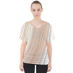 Marble Texture Marble Painting V-neck Dolman Drape Top by Wegoenart