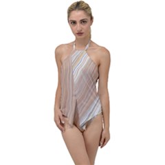 Marble Texture Marble Painting Go With The Flow One Piece Swimsuit by Wegoenart