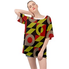 Illustration Background Pattern Texture Design Oversized Chiffon Top by Wegoenart