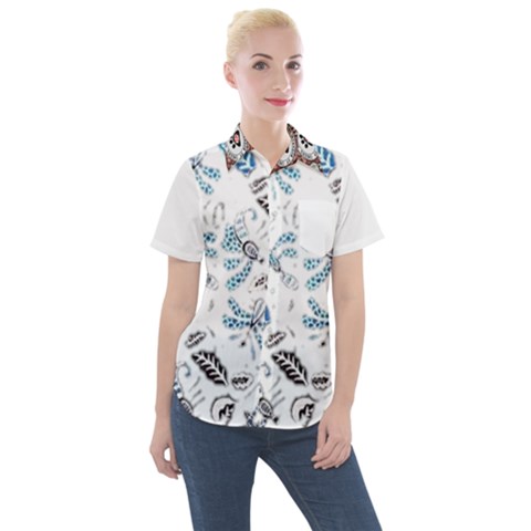 Im Fourth Dimension Colour 35 Women s Short Sleeve Pocket Shirt by imanmulyana